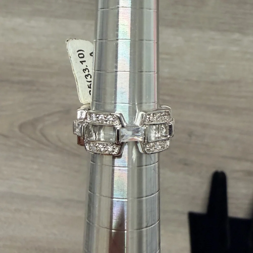 Silver Geometric‎ Ring